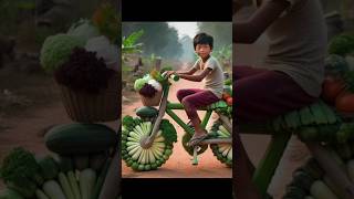 Sabjiyo ki cycle 🥒🥦🚲 #shorts #CuteAcademy #viral #cute #trending #funny #shortfeed #cycling #boy