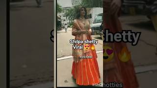 Shilpa Shetty Look Stunning in Orange treditional  Lahanga Choli Look#shilpashetty#fashion#bollywood