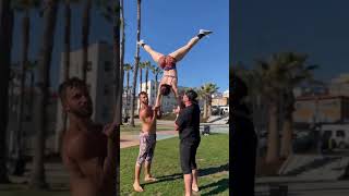 Fun Acrobatic skill with Ryan and James #acrobat #acro #acrobatics #gymnast