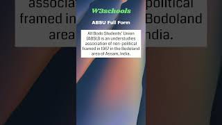 ABSU Full Form | W3schools | #fullform | #gk