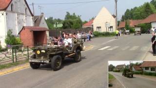 Historic military vehicle convoy, Cavron St Martin, France, 28 05 2016