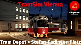 TramSim Vienna | Line 1 - Tram Depot to Stefan-Fadinger-Platz | SGP E2 | #7