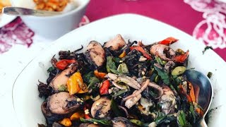 Spicy Black Squid Stir Fry | Cumi Hitam