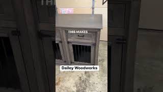 Custom Triple Dog Kennel Furniture by Dailey Woodworks in Bryan, Texas