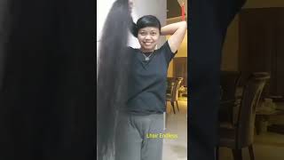 Rambut panjang mbakwari || bun and comb long hair #rambutpanjang #longhair