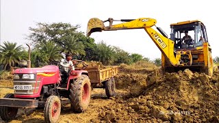 New Jcb 3dx Backhoe Machine Working With Two Mahindra Tractor For Making Pond | Jcb Tractor | Jcb