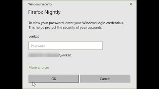 Firefox 76: disable Windows Password prompt in about:logins