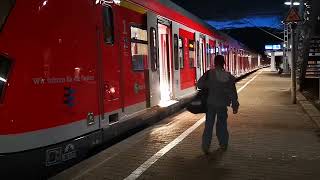 S Bahn in Winterbach Einfahrt und Ausfahrt