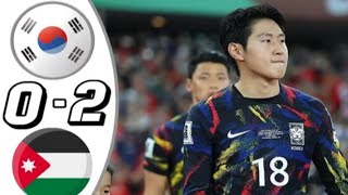 korea vs jordan 0-2 goals highlights 2023 AFC asian cup