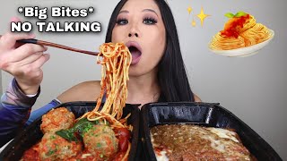 SPAGHETTI PASTA + LASAGNA MUKBANG *big bites* ASMR Eating Sounds