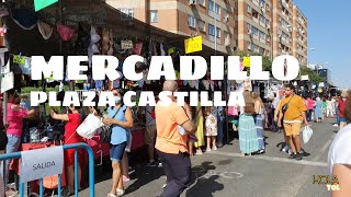 [4K] WALK TOUR. PLAZA CASTILLA MADRID SPAIN.