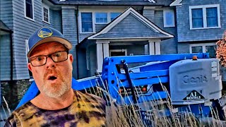 Pressure washing and painting a sixty-five hundred square foot house solo in under 30 days