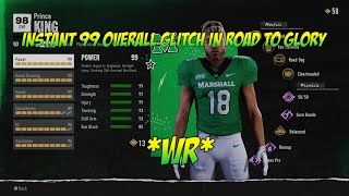 99 overall glitch in road to glory college football 25 (WR) NEW AND UPDATED METHOD