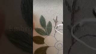 Filling flower technique embroidery #tricks #embroiderycreation #ytshorts