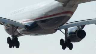 US Air Airbus 332 landing rwy 26 at Ben Gurion airport-Israel