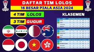 Daftar 4 Negara Lolos 16 Besar Piala Asia 2024 - Klasemen Piala Asia Qatar 2023 Terbaru Hari Ini