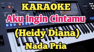 Karaoke AKU INGIN CINTAMU - Heidy Diana - Nada Pria