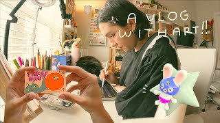 3D art, art for school, new products!! / studio vlog as a 24yo who's a student & runs a business