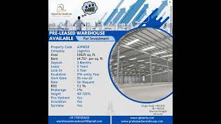 13625SQ FT PEB SHED PRE-LEASED WAREHOUSE AVAILABLE FOR INVESTMENT IN BHIWANDI, MUMBAI