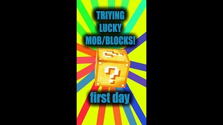 Let's try lucky block survival, What could go wrong? | Minecraft Lucky Mob Survival #shorts