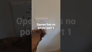 no power on garage door opener