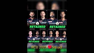 Royal Challengers Bangalore 2023Squad♥️👍