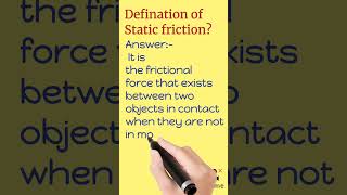 Define Static friction?/#shabbseducation/#shortsfeed