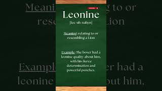 Pronounce LEONINE the right way #shorts #shortsvideo #pronunciation #english #Leonine #viral