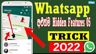 05 Secrets HIDDEN New Whatsapp Tricks | Whatsapp New Hidden Features 2022 | Sri Network