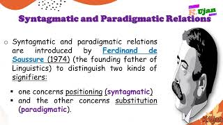 Syntagmatic and Paradigmatic Relationship in Linguistics