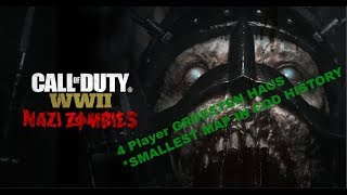 Call of Duty WW2 ZOMBIES - "GROESTEN HAUS" 4 players HIGH ROUND ATTEMPT(smallest map in cod histroy)