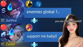 GLOBAL ENEMIES DESTROYED US WHEN I PICK ROAM BUT THEN THEY SNIPE US AND I GO LING!🥵(have pompomgirl)