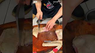 Chef chopping duck to cook food #shortvideo # #chef