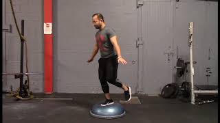 Bosu Ball Flat Side on Bottom - Balance on One Foot