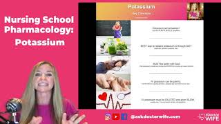 How to REALLY study Pharmacology: 5 Potassium Key Concepts