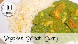 Veganes Spinat Curry - Cremiges & Gesundes Curry Rezept - Aloo Palak Vegan | Vegane Rezepte ♡