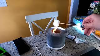 indoor isopropyl alcohol burning fire pit.