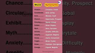 Most Commonly Used Synonyms in English #shorts #vocabulary