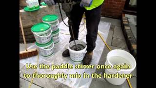 Jointing a pavement with Gftk 815+ resin mortar