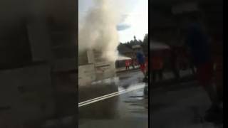 Пензячка прислала видео полыхающего автобуса в районе ГПЗ-24