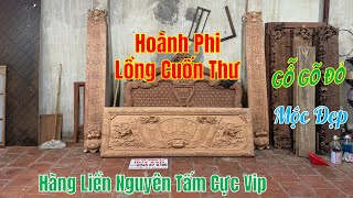 Mộc Hoành Phi Lồng Cuốn Thư Gỗ Gõ Liền Nguyên Tấm, Chọn Gỗ Lành Đẹp Sỉ Đét