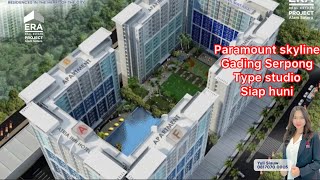 Apartemen Skyline Paramount Studio furnished dekat mall summarecon universitas multimedia nusantara