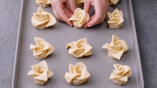 Shortcrust pastry roses: how to make beautiful biscuits!