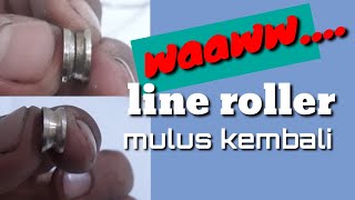 cara memperbaiki line roller reel pancing-line roller rusak bergaris