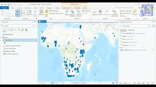 المحاضرة الثانية :  open Excel and Select by Location and Dissolve tool in ArcGis pro