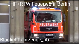 LHF-1500/1+RTW-1500/2 Feuerwehr Berlin auf Einsatzfahrt