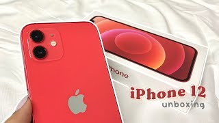 Red iPhone 12 Unboxing 🍎 + Set Up