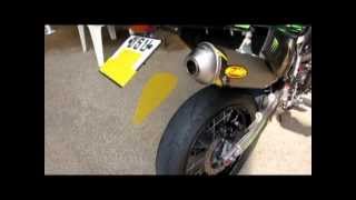 FMF Q4 Spark Arrestor sound test in & out on a KLX250sf D-Tracker x.avi