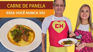 CARNE DE PANELA| POLENTA| ESSA VOCÊ NUNCA VIU| Receitas de pai e filha