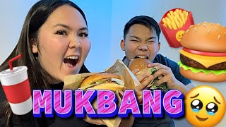 ВЛОГ КОРЕЯ: МУКБАНГ 🧸MUKBANG. БУРГЕР ИЗ BURGER KING 👑